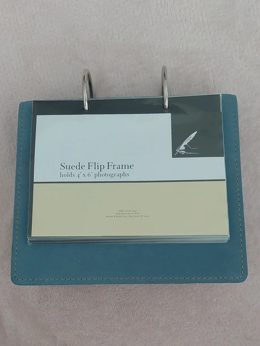 BARNES & NOBLE SWING Suede Flip Frame Holds 4